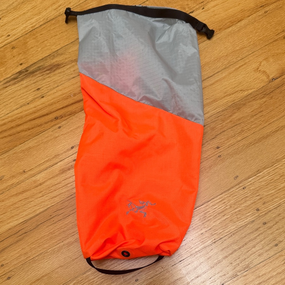New Arcteryx roll top Orange and Gray roll top Bag